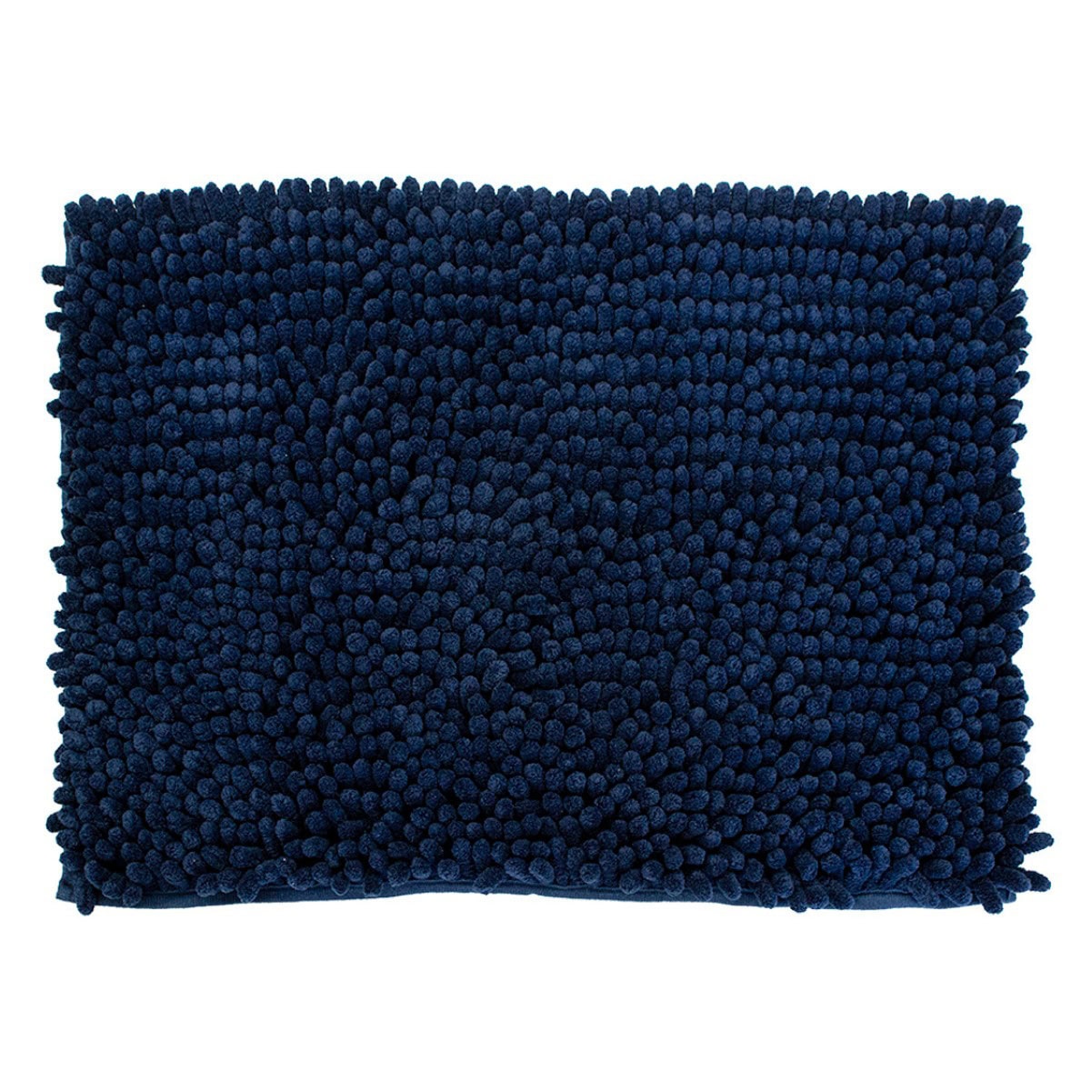 Tapete De Baño Shaggy Coral Azul Marino 40x60 Cm