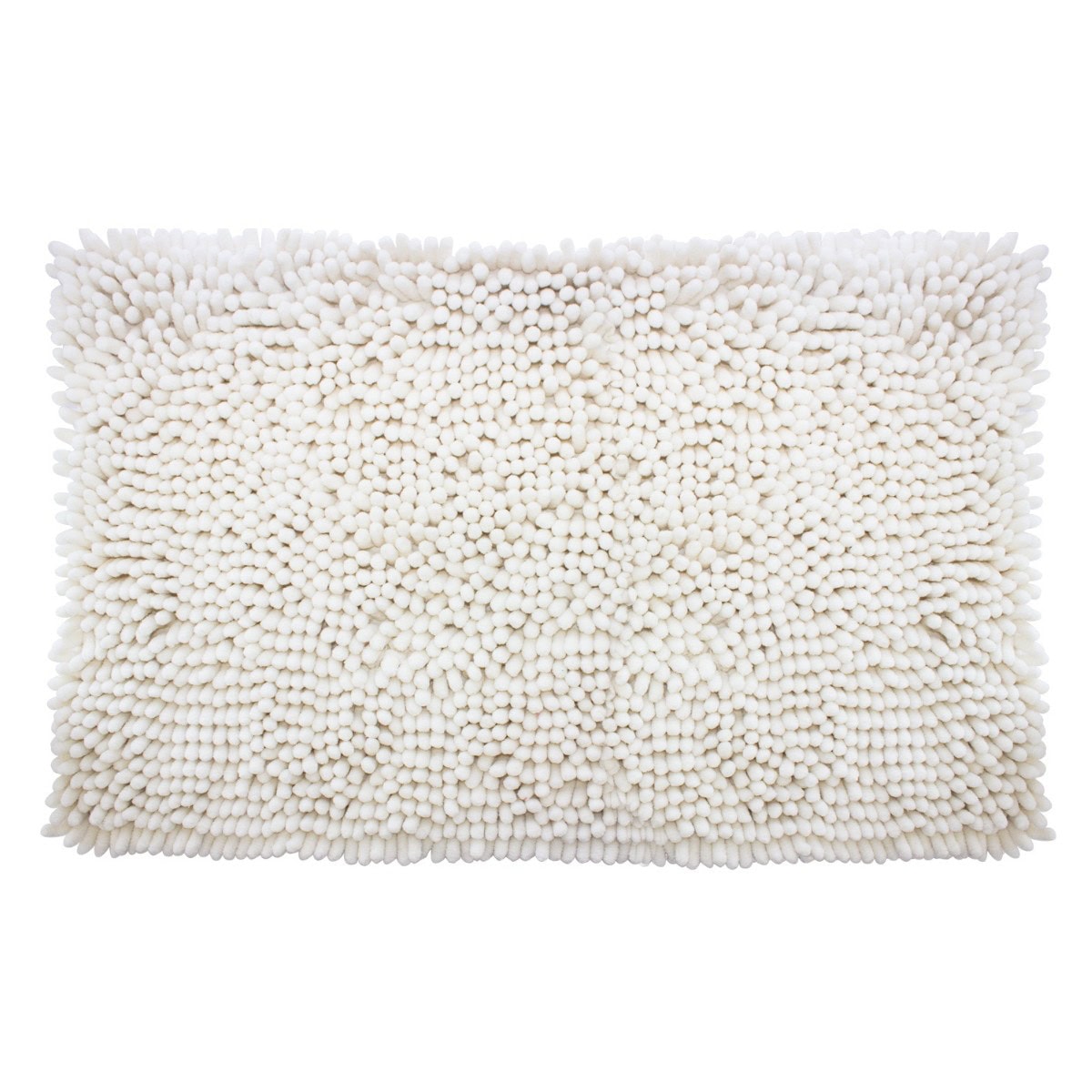 Tapete De Baño Shaggy Coral Blanco 40x60 Cm