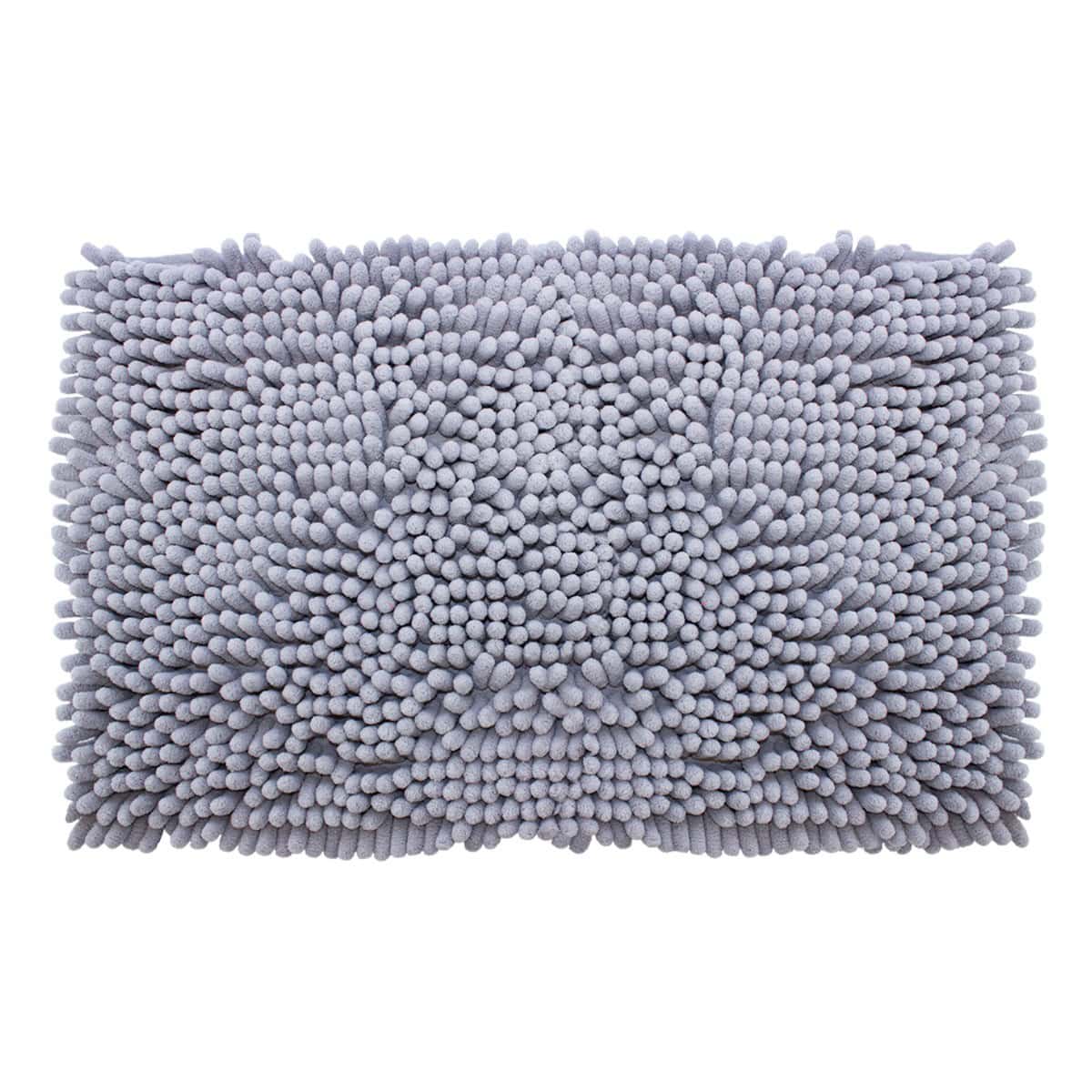 Tapete De Baño Shaggy Coral Gris 40x60 Cm