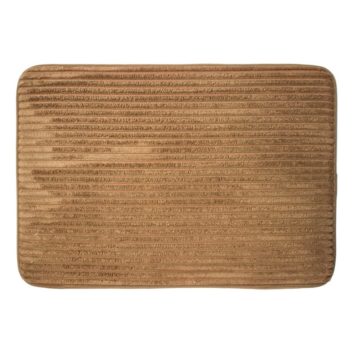 Tapete De Baño Memory Foam Lines Beige 40x60 Cm