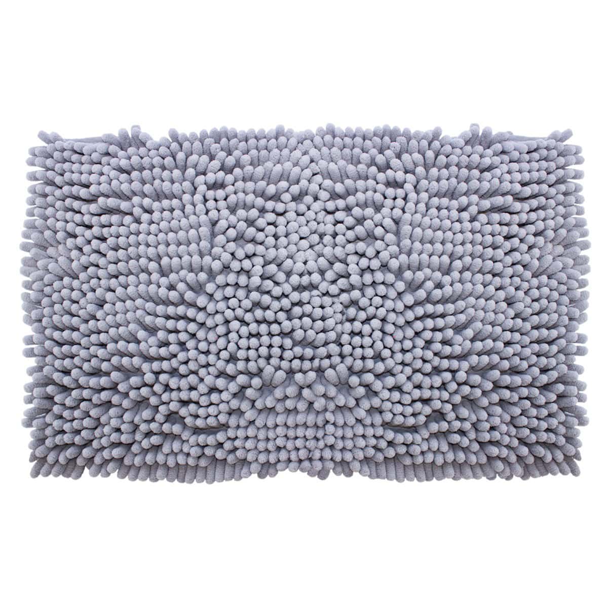 Tapete De BaƱo Shaggy Coral Gris 50x80 cm