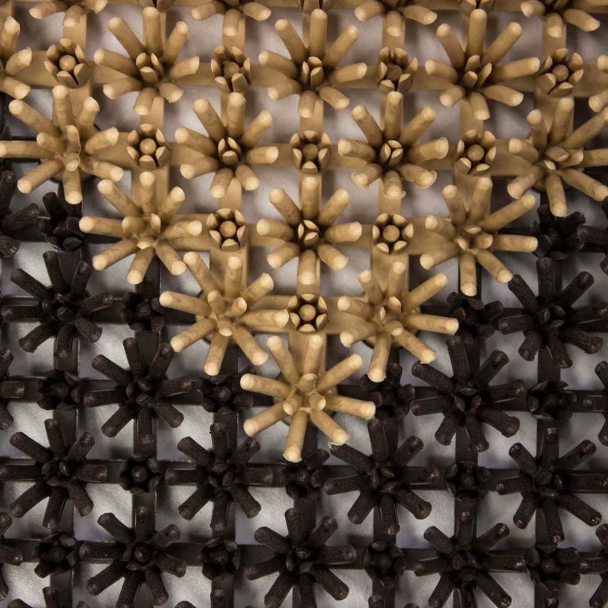 Tapete de entrada ensamblable step in 43x57 cm limpieza bicolor colores varios (20)