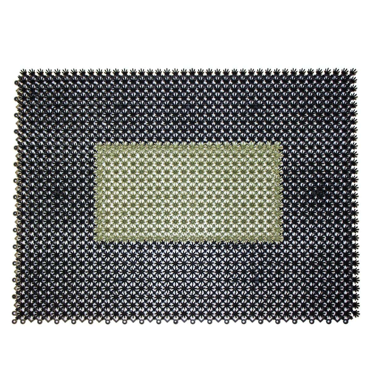 Tapete de entrada ensamblable step in 43x57 cm limpieza bicolor colores varios (26)