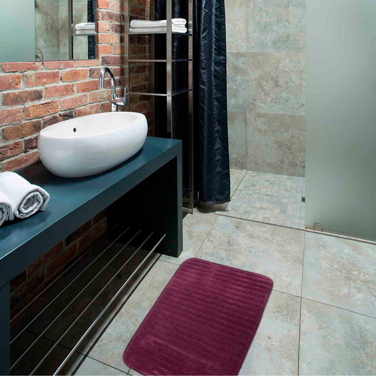 Tapete BaƱo Memory Vino 40x60 cm