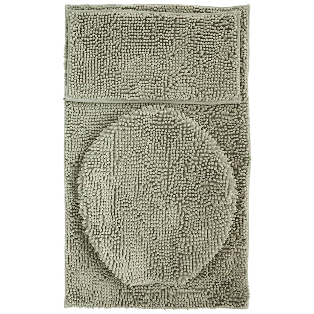 Tepete de baƱo set silk 3 piezas gris claro (2)