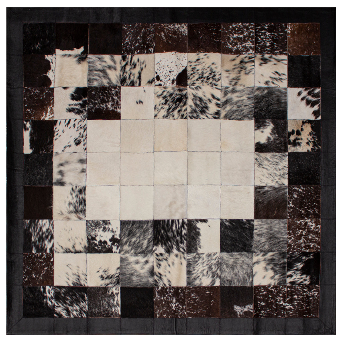 Tapete Decorativo Bazhars Piel Patchwork 2020 Color Negro 200x200 cm