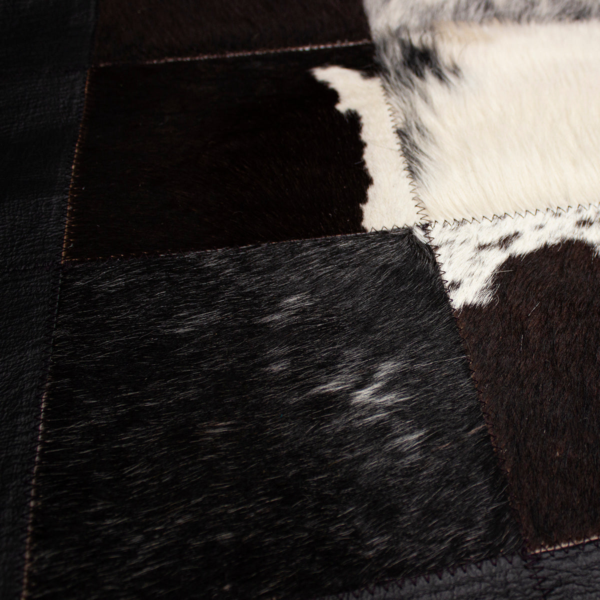 Tapete Decorativo Bazhars Piel Patchwork 2020 Color Negro 200x200 cm