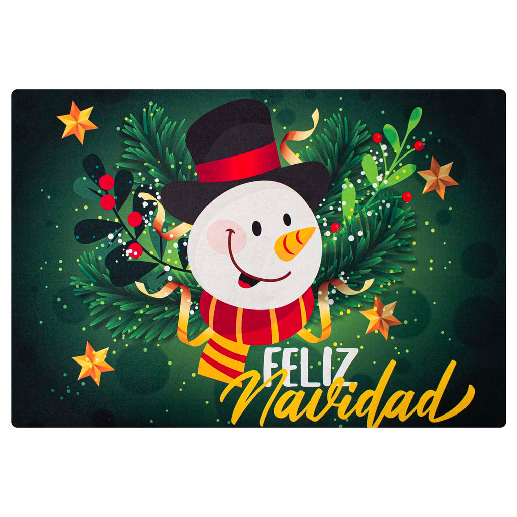 Tapete Entrada X-mas Snow Navidad Verde 40X60 cm