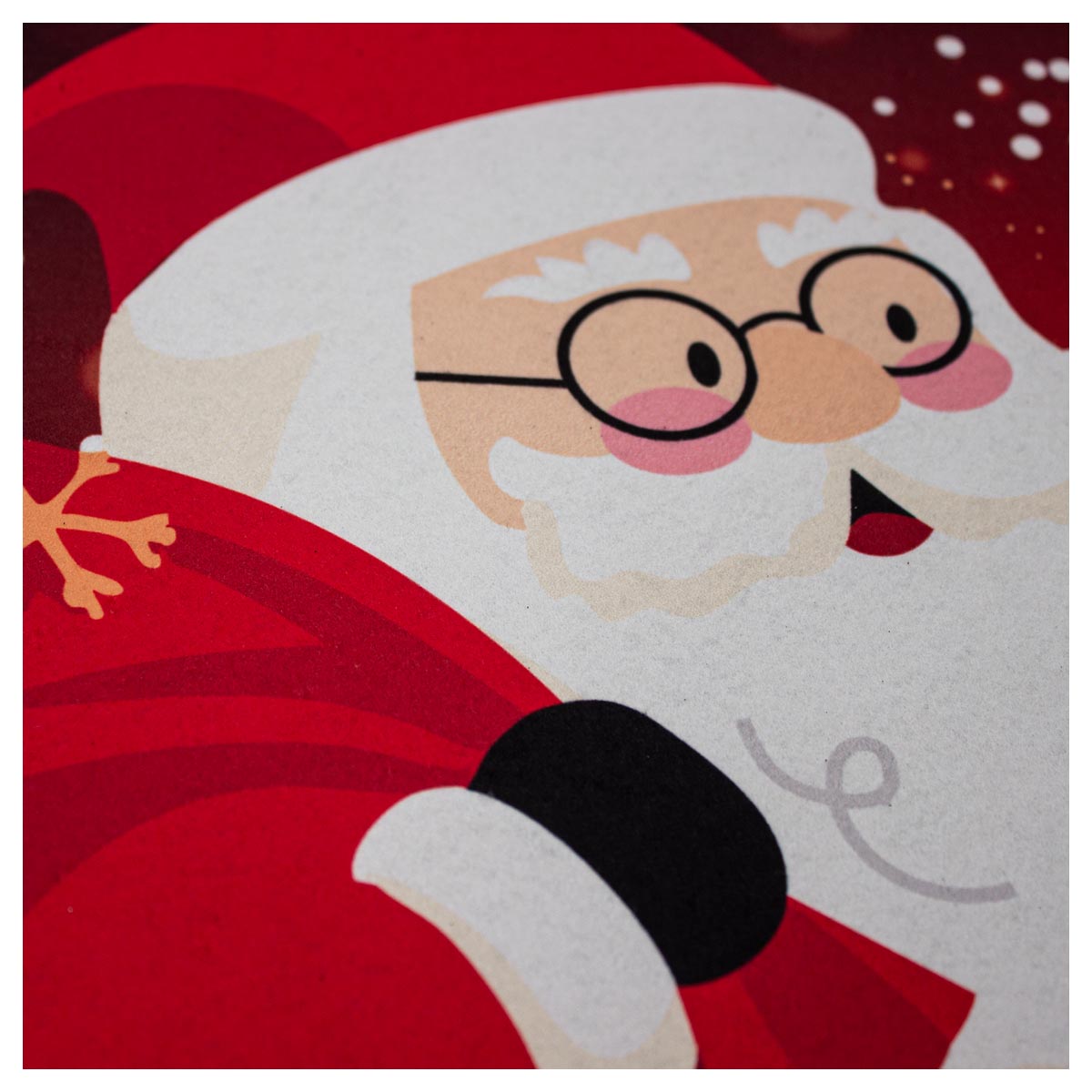 Tapete Entrada X-mas Santa Rojo 40X60 cm