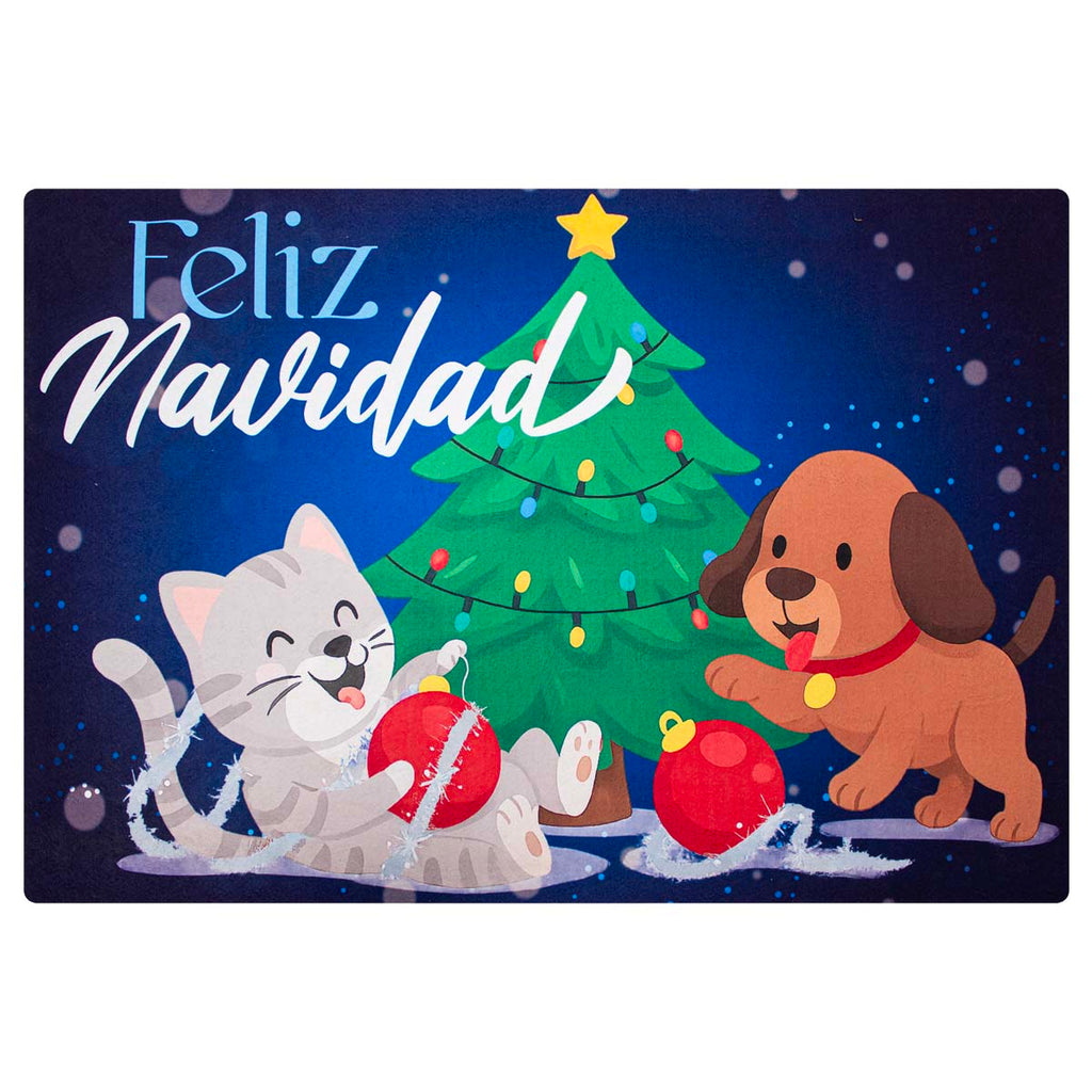 Tapete Entrada X-mas Dog & Cat 40X60 cm