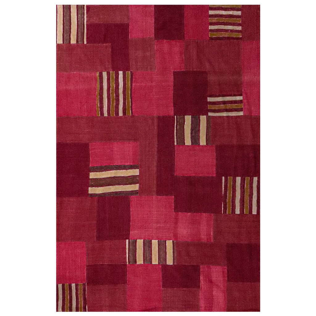 Tapete Bazhars Dhurrie patchwork 200x300 cm con textura natural y diseño contemporáneo ideal para sala o recámara en espacios modernos