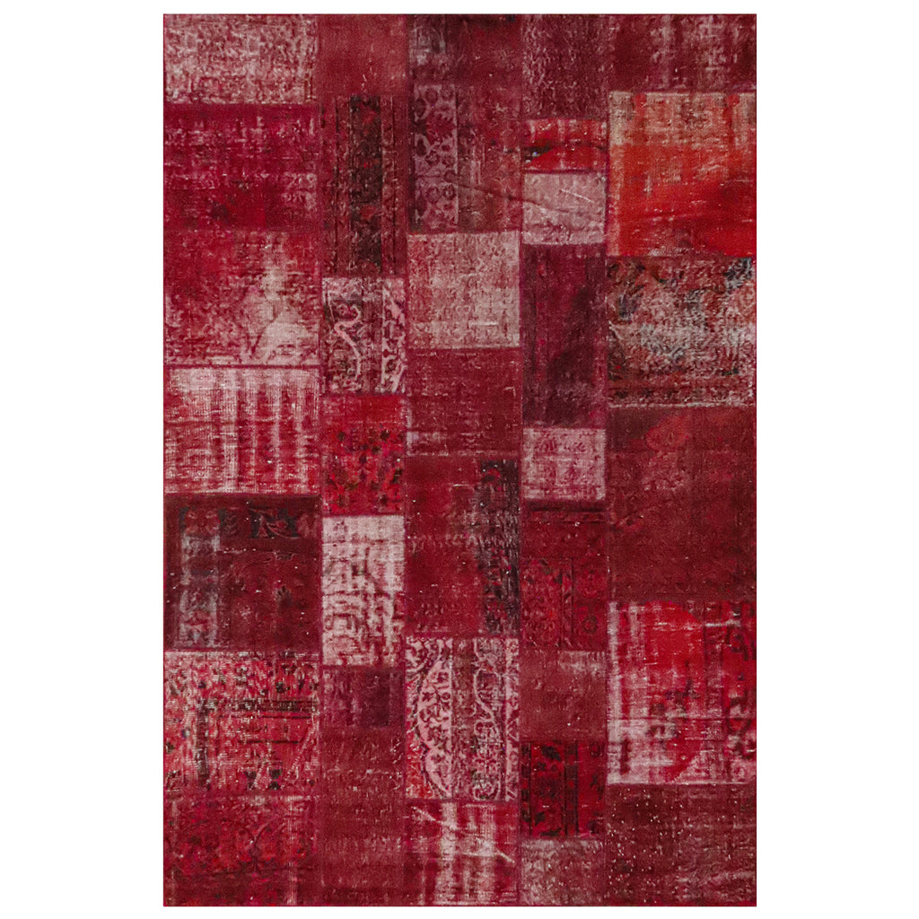 Tapete patchwork pieza única 197x299 cm con textura suave y diseño contemporáneo ideal para sala o recámara en espacios modernos