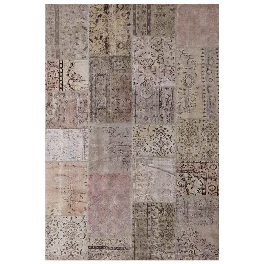 Tapete patchwork pieza única 205x303 cm con textura suave y diseño contemporáneo ideal para sala o recámara en espacios modernos