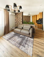 Tapete Abydos 4440 cuadros crema 240x340 cm con textura suave y diseño contemporáneo ideal para sala o recámara en espacios modernos