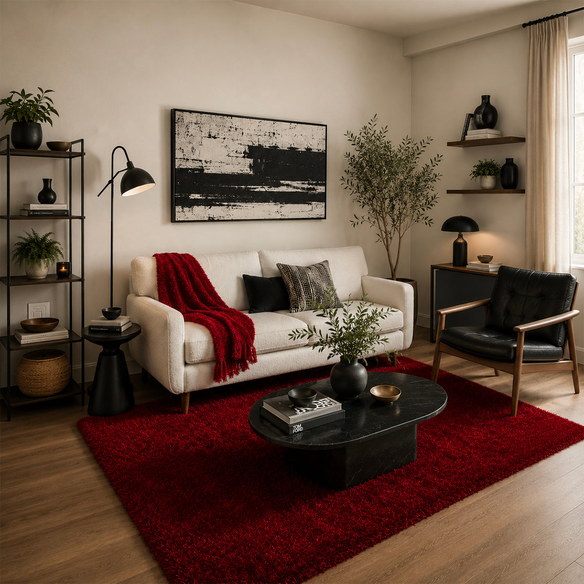 Tapete Decorativo Expo Dark Red