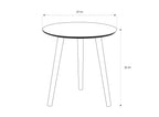 Mesa lateral Ana chica blanca 32x35 cm con formato compacto y estilo minimalista ideal para espacios pequeños