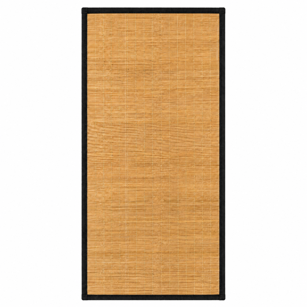Tapete Decorativo Estera Bamboo Slim Negro 85X170 cm