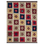 Tapete Kilim Kandahar pieza única 185x251 cm con textura natural y diseño contemporáneo ideal para sala o recámara en espacios modernos