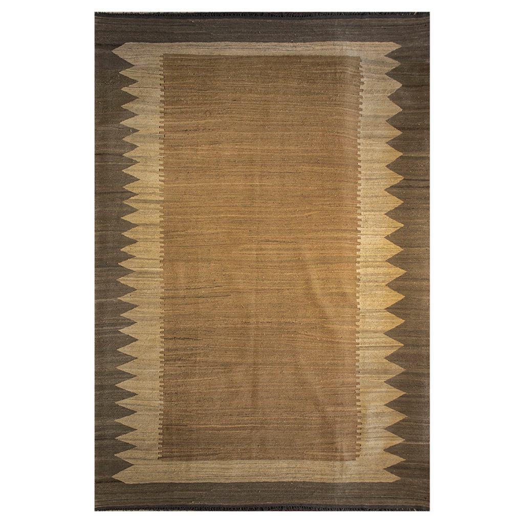 Tapete Bazhars Kilim Kandahar pieza única 207x310 cm con textura natural y diseño contemporáneo ideal para sala o recámara en espacios modernos