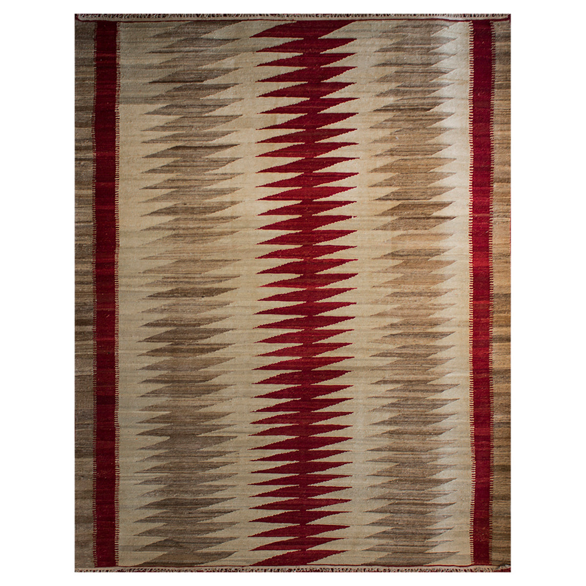 Tapete Bazhars Kilim Kandahar pieza única 208x265 cm con textura natural y diseño contemporáneo ideal para sala o recámara en espacios modernos
