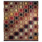 Tapete Bazhars Kilim Kandahar pieza única 219x253 cm con textura natural y diseño contemporáneo ideal para sala o recámara en espacios modernos
