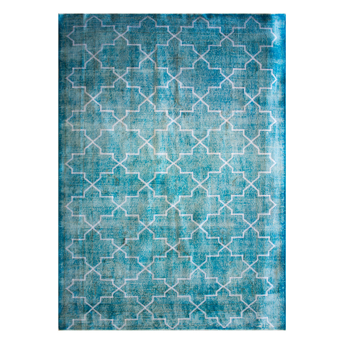 Tapete Decorativo Bazhars Vintage Bordada Turquesa 211x294 cm