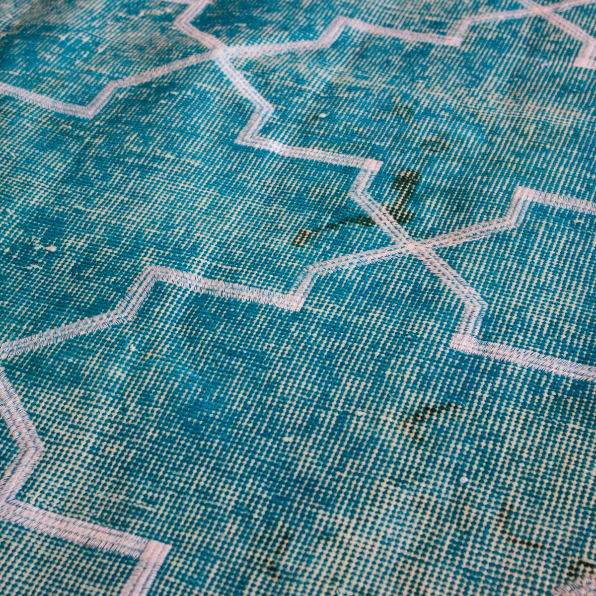 Tapete Decorativo Bazhars Vintage Bordada Turquesa 211x294 cm