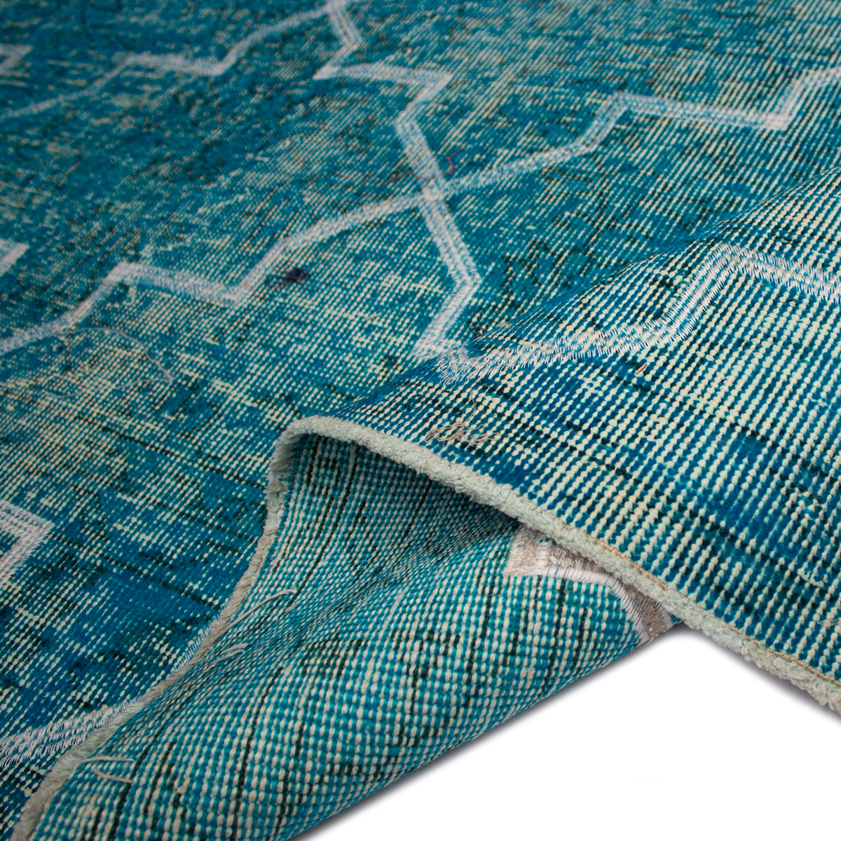 Tapete Decorativo Bazhars Vintage Bordada Turquesa 211x294 cm
