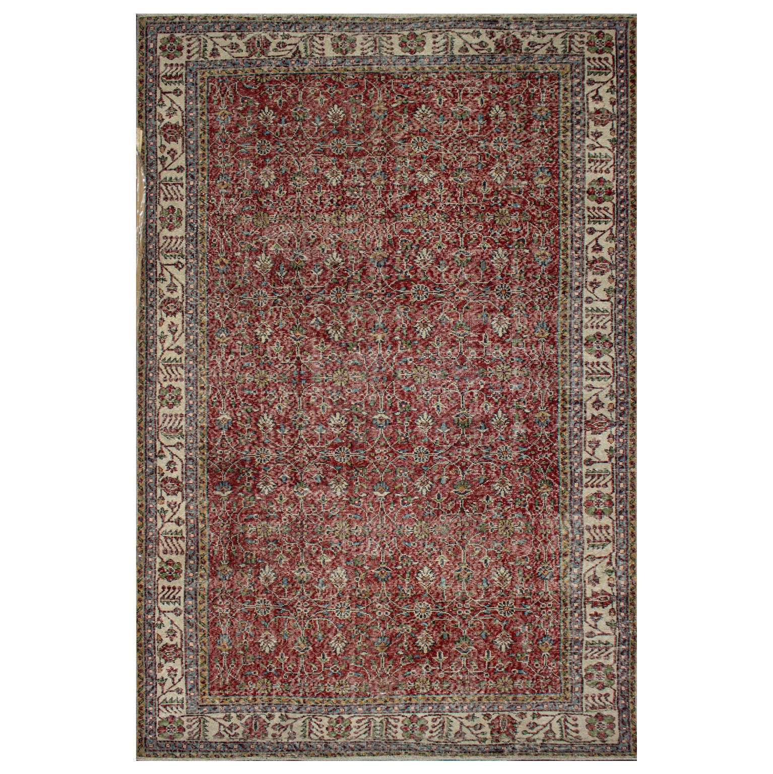 Tapete Decorativo Bazhars Vintage Bordada Rojo 212x317 cm