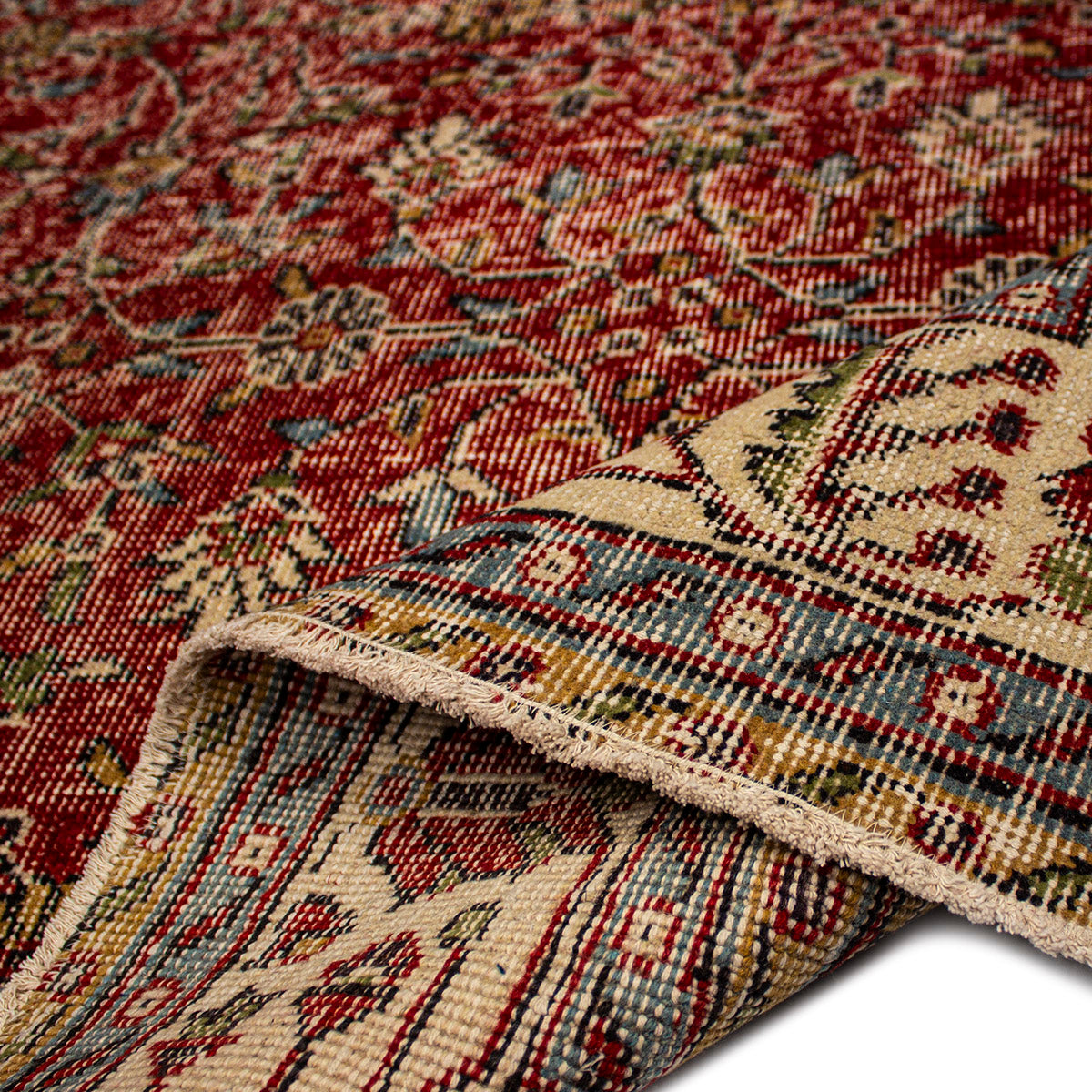 Tapete Decorativo Bazhars Vintage Bordada Rojo 212x317 cm