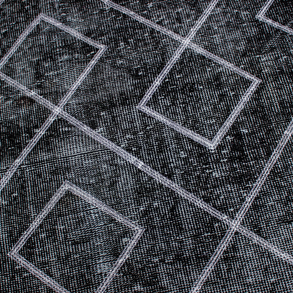 Tapete Decorativo Bazhars Vintage Bordada Negro 216x332 cm