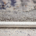 Tapete Bursa 26 azul con textura suave y diseño contemporáneo ideal para sala o recámara en espacios modernos