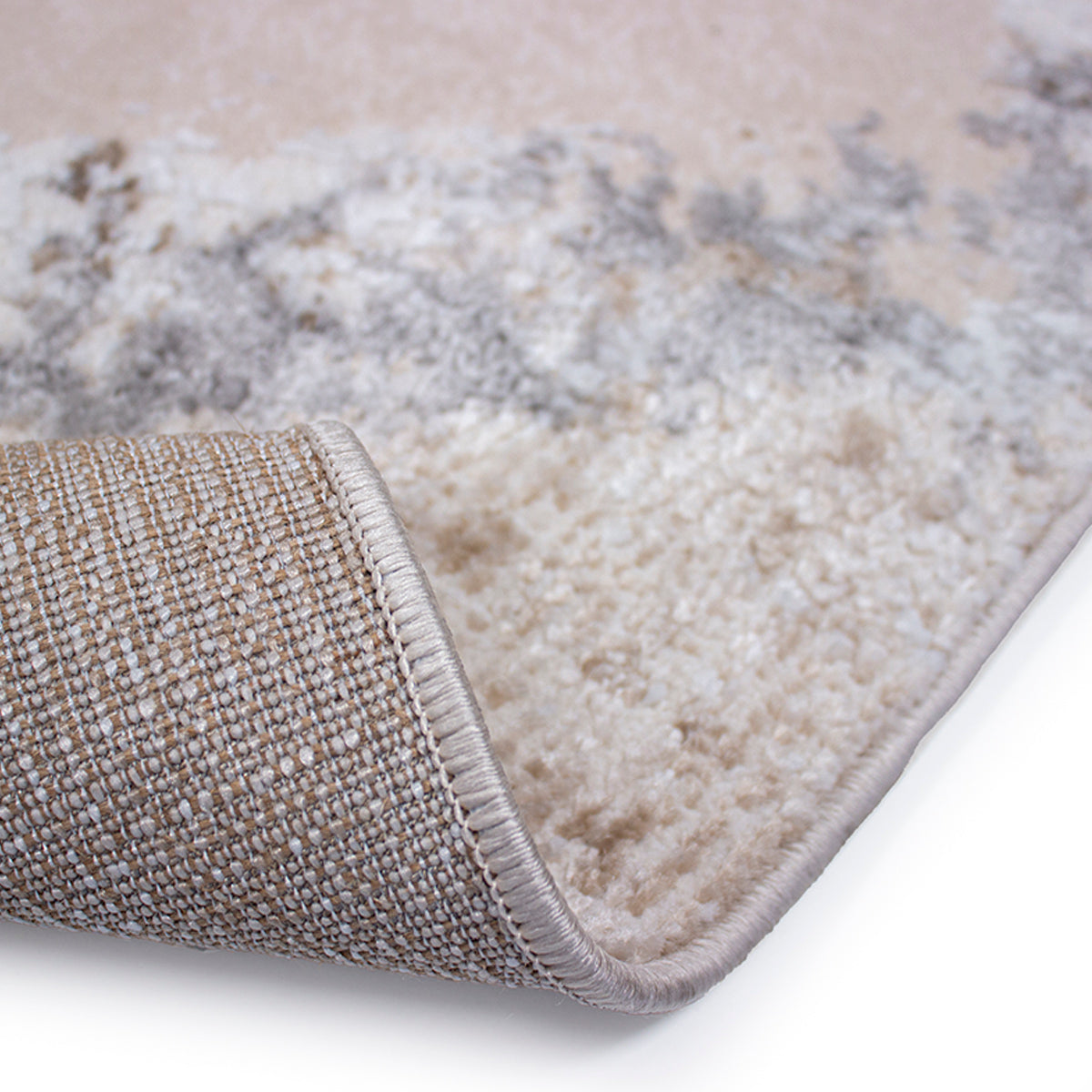 Tapete Decorativo Pie de Cama Busán 5826 Formas Beige/Gris 50X90 cm