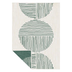 Tapete reversible Celine green con textura resistente y diseño contemporáneo ideal para interior o exterior en espacios modernos