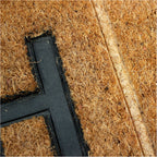 Tapete de entrada coco Texture Home 40x60 cm, felpudo de fibra natural resistente ideal para puerta principal o exterior