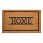 Tapete de entrada coco Texture Home Frame 40x60 cm, felpudo de fibra natural con diseño moderno ideal para puerta principal o exterior