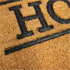Tapete de entrada coco Texture Home Frame 40x60 cm, felpudo de fibra natural con diseño moderno ideal para puerta principal o exterior