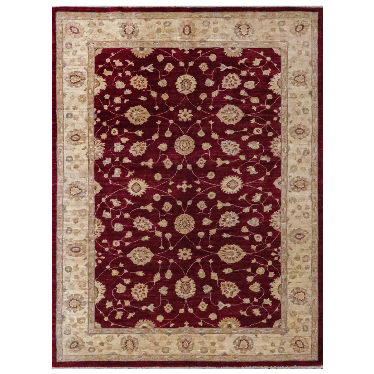 Tapete Bazhars Chobi pieza única 188x250 cm con textura natural y diseño contemporáneo ideal para sala o recámara en espacios modernos