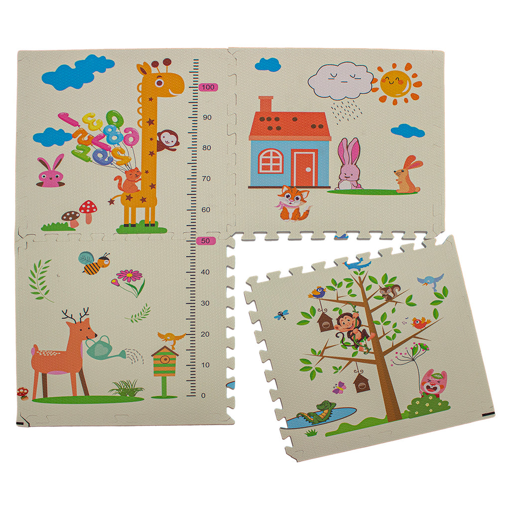 Tapete Infantil Cleo Puzzle Jirafas 60x60 Cm