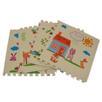 Tapete infantil Cleo Puzzle jirafas 60x60 cm, tapete de foamy antiderrapante ideal para área de juego y desarrollo del bebé