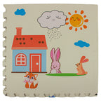 Tapete infantil Cleo Puzzle jirafas 60x60 cm, tapete de foamy antiderrapante ideal para área de juego y desarrollo del bebé