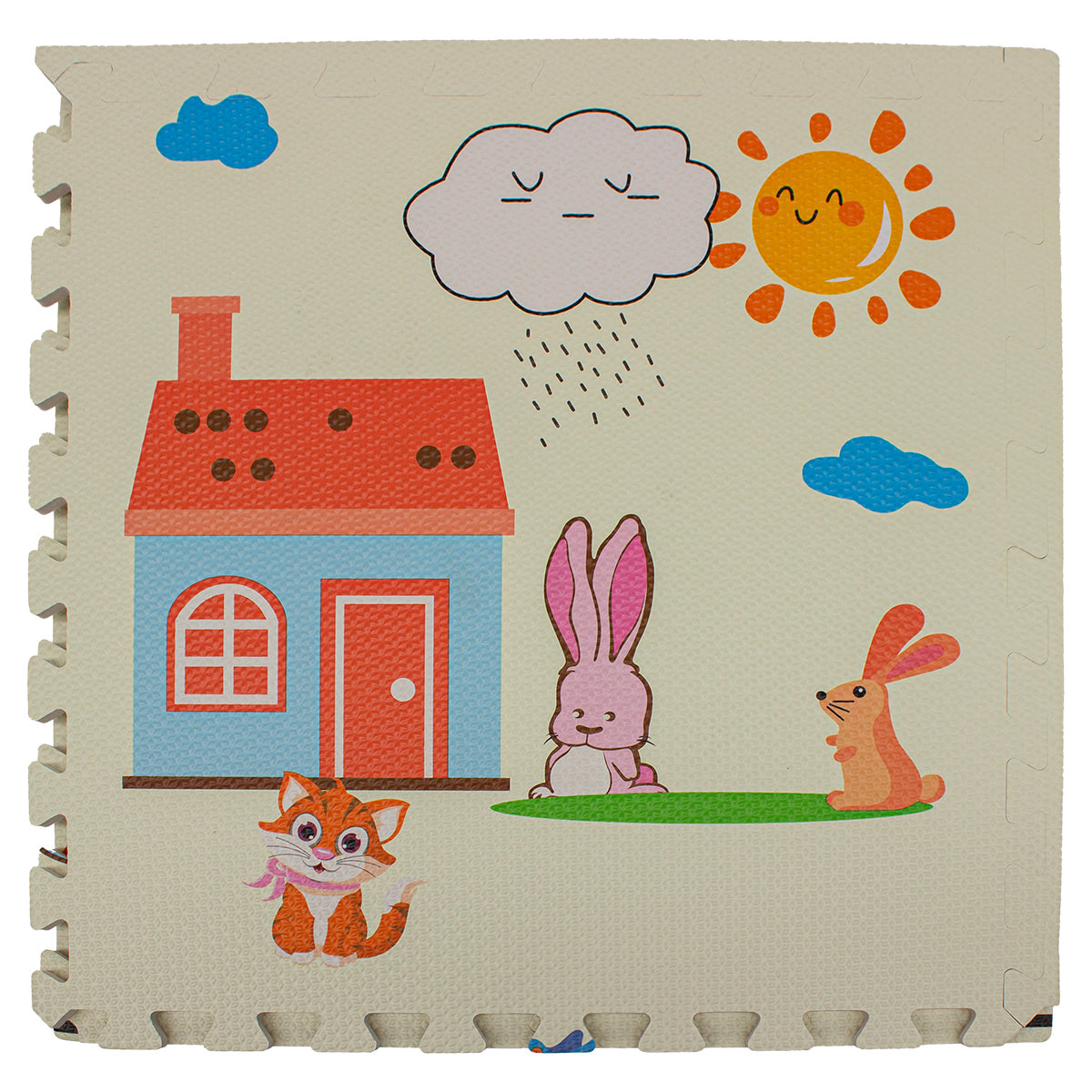 Tapete Infantil Cleo Puzzle Jirafas 60x60 Cm