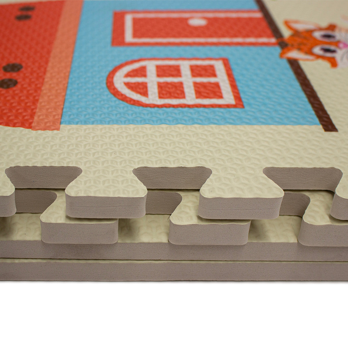 Tapete Infantil Cleo Puzzle Jirafas 60x60 Cm