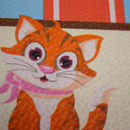 Tapete infantil Cleo Puzzle jirafas 60x60 cm, tapete de foamy antiderrapante ideal para área de juego y desarrollo del bebé