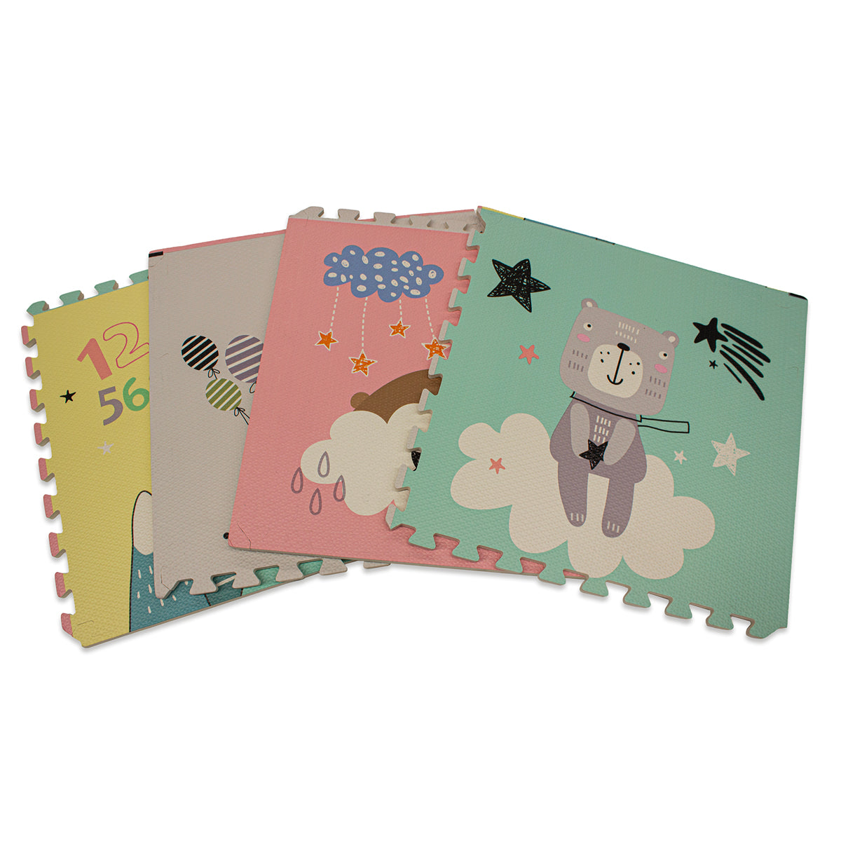 Tapete Infantil Cleo Puzzle Osos 60x60 Cm