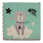 Tapete infantil Cleo Puzzle osos 60x60 cm, tapete de foamy antiderrapante ideal para área de juego y desarrollo del bebé
