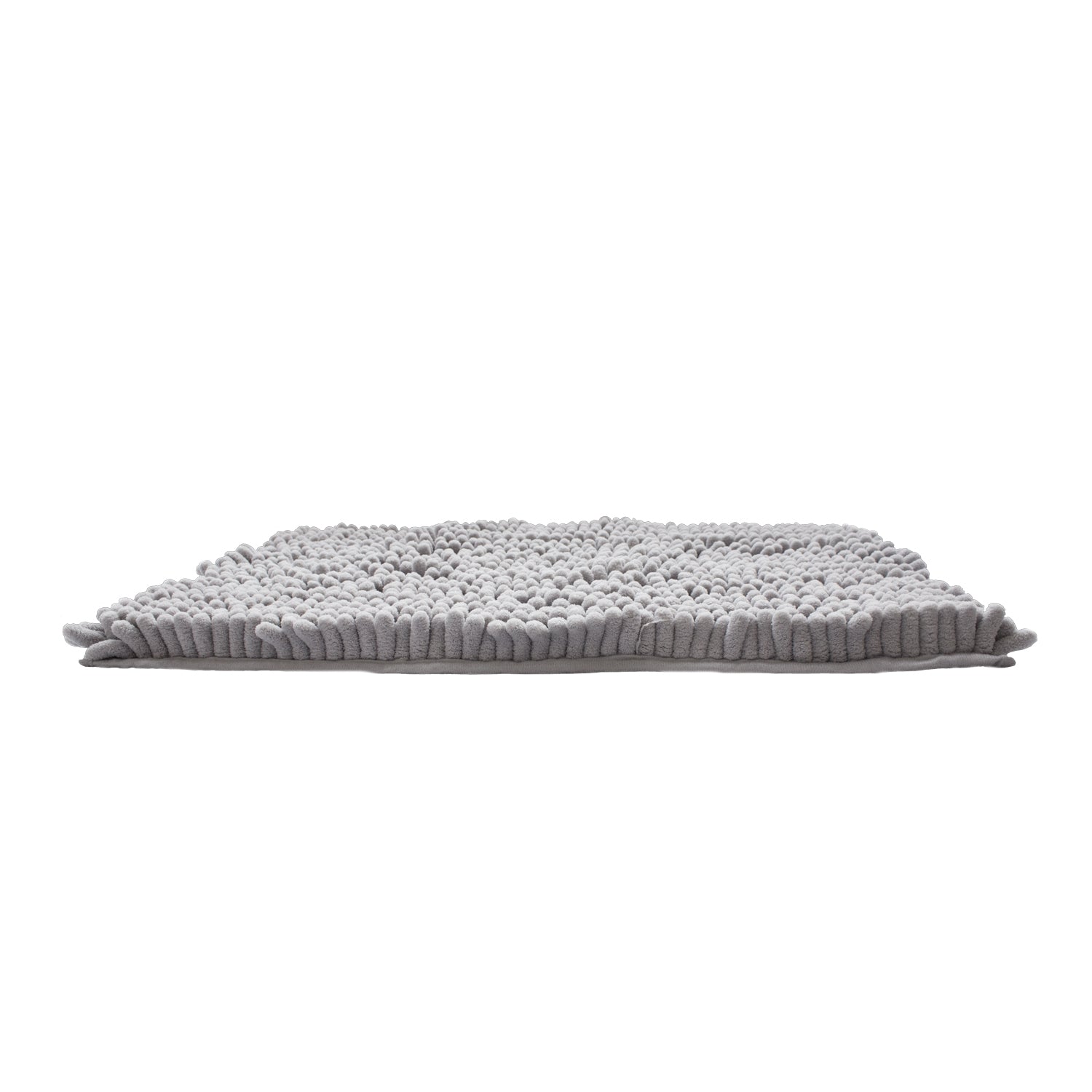 Tapete de baño Shaggy Coral gris 40x60 cm con textura suave y diseño contemporáneo ideal para baño en espacios modernos