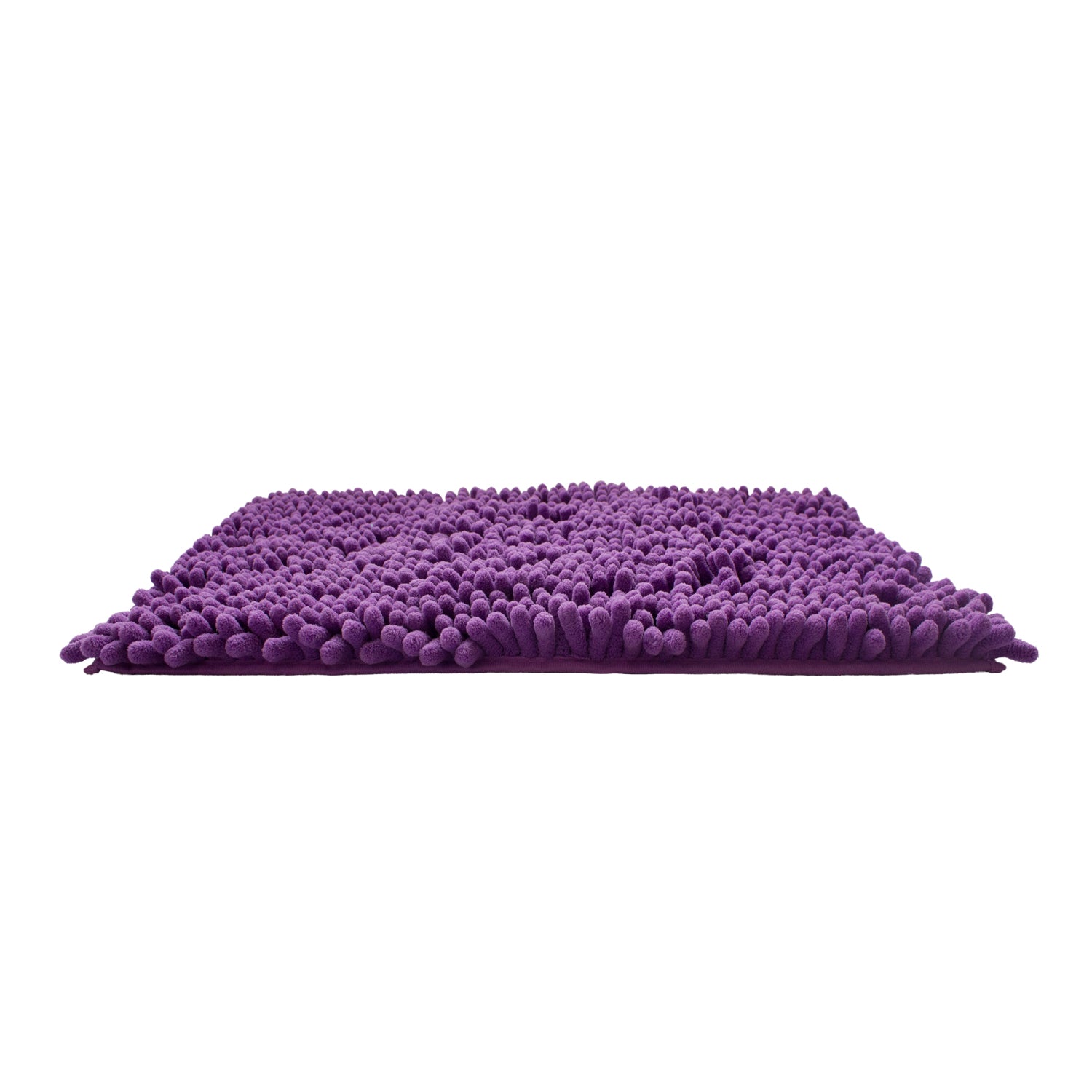 Tapete de baño Shaggy coral violeta 50x80 cm, tapete suave y absorbente tipo shaggy ideal para baño cómodo y elegante