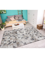 Tapete Cozy 624 formas café con textura suave y diseño contemporáneo ideal para sala o recámara en espacios modernos