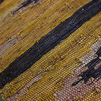 Tapete Bazhars Dhurrie cuero 90x150 cm con textura natural y diseño contemporáneo ideal para sala o recámara en espacios modernos